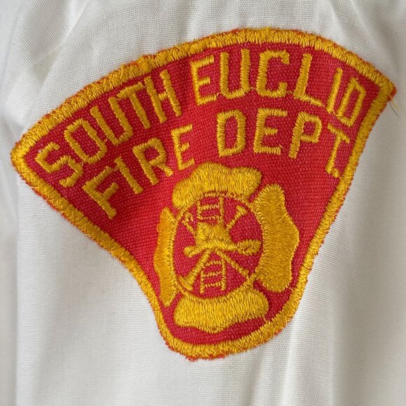 Vintage South Euclid Fire Department 70's XL White Button Down Uniform Shirt - Picture 5 of 13
